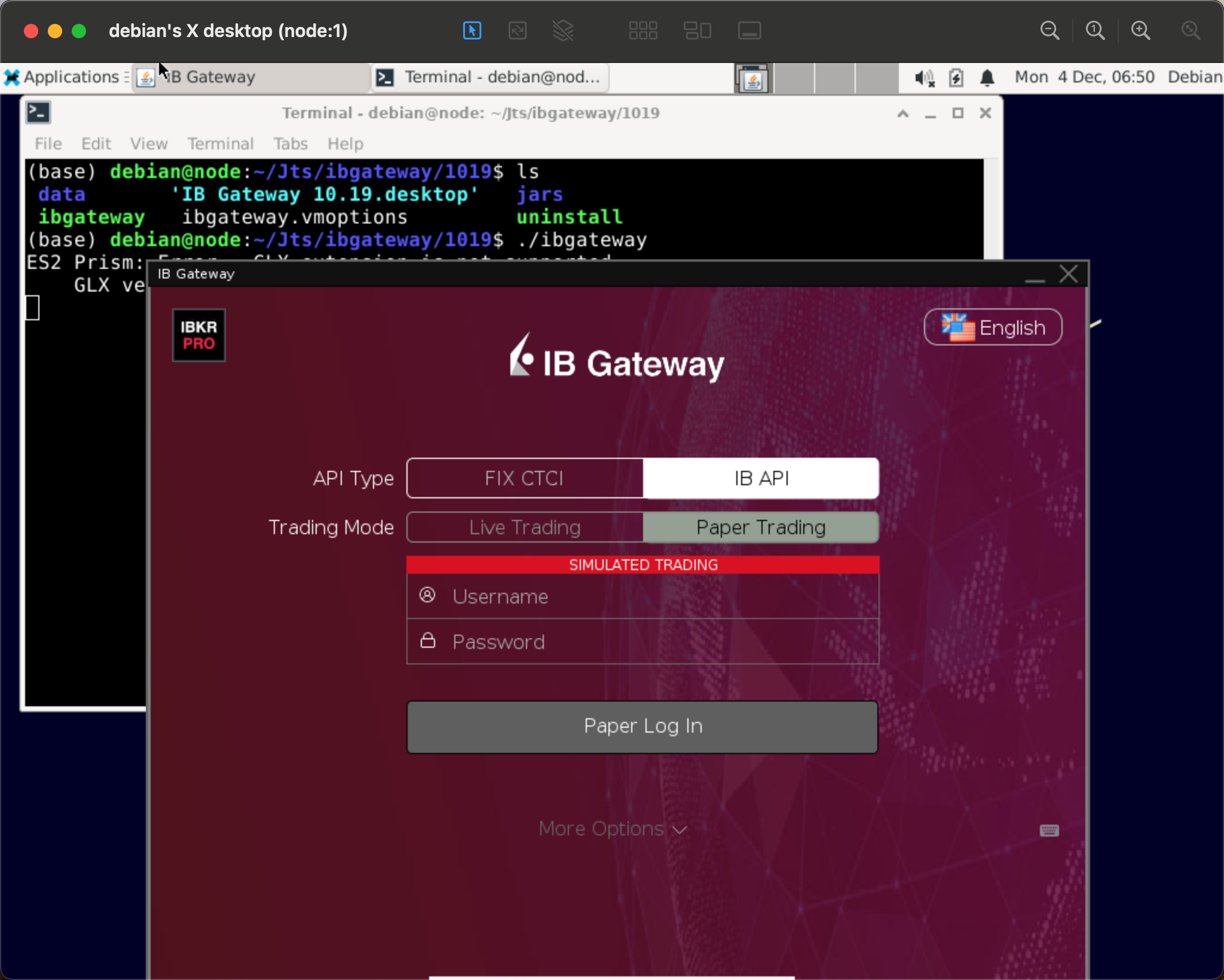 Linux bash下安装盈透证券IB GATEWAY说明