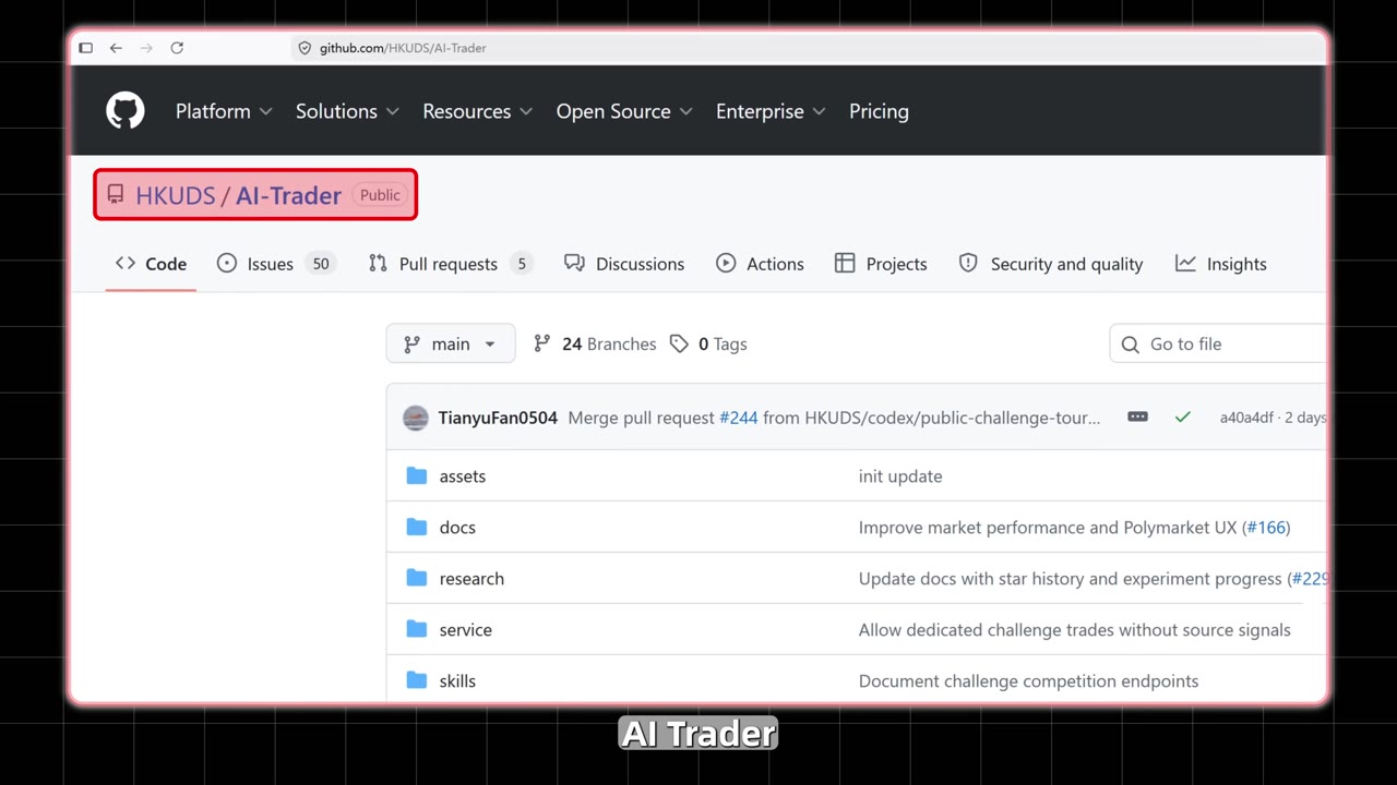 AI-Trader GitHub project page, 19.4k stars