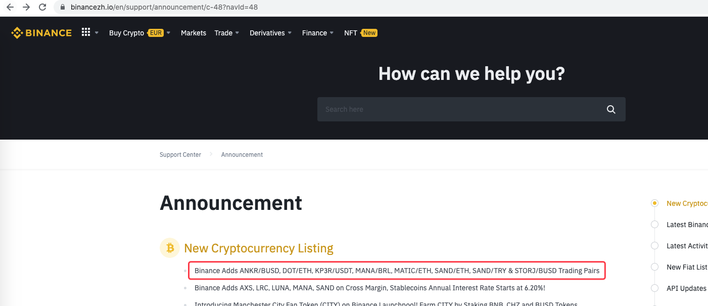 Initial Exploration of Applying Python Crawler on FMZ — Crawling Binance Announcement Content