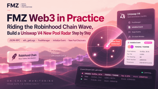 FMZ Web3 in Practice — Riding the Robinhood Chain Wave: Build a Uniswap V4 New Pool Radar Step by Step