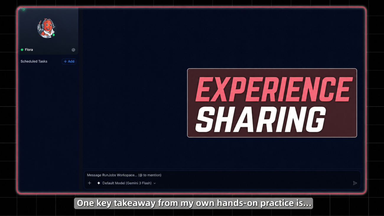 Practical tip: prompts for interacting with the agent must be accurate; cheaper models especially need the task and an example described clearly