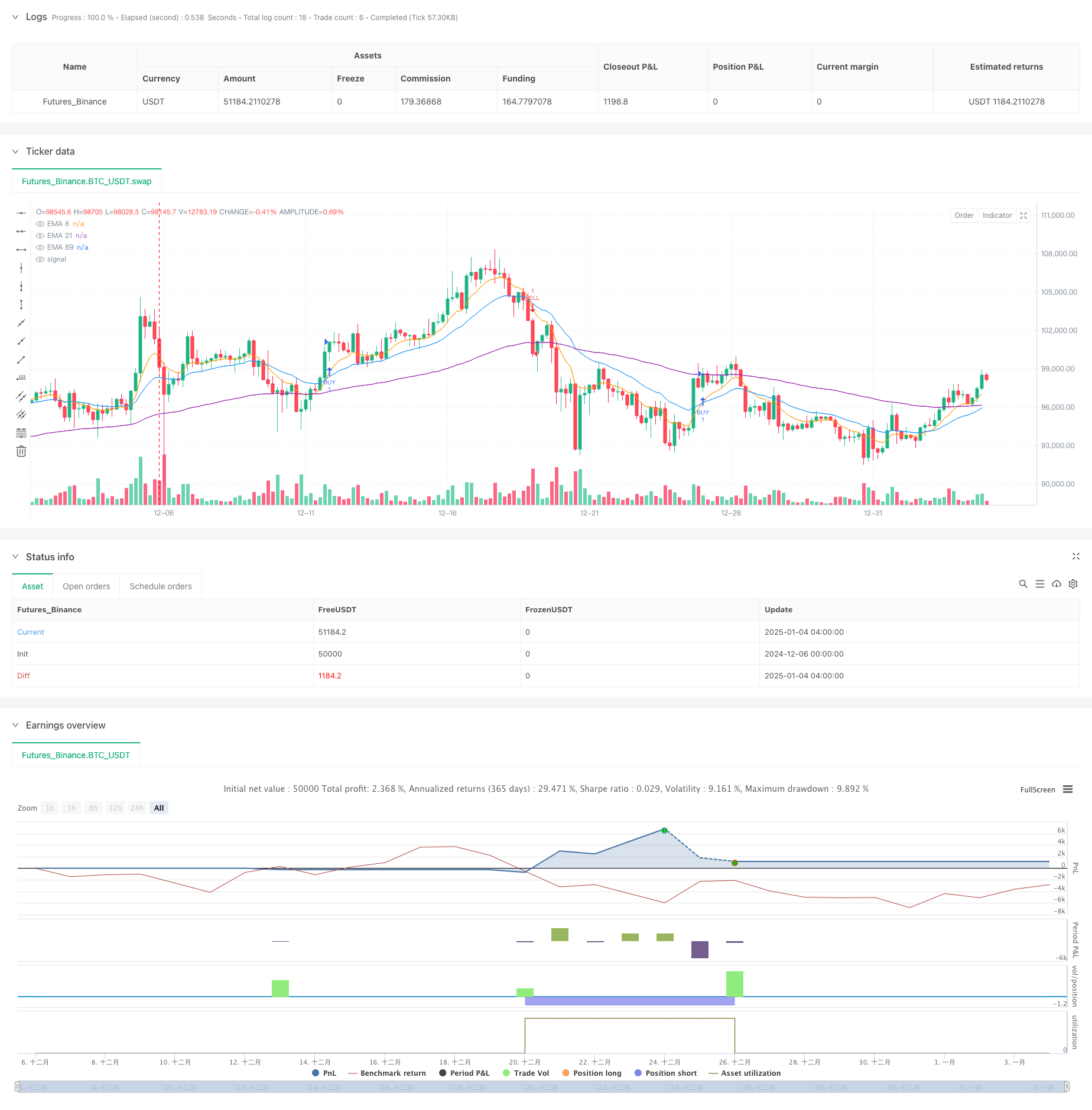 三均线交叉结合风险收益比的智能移动止损交易系统 