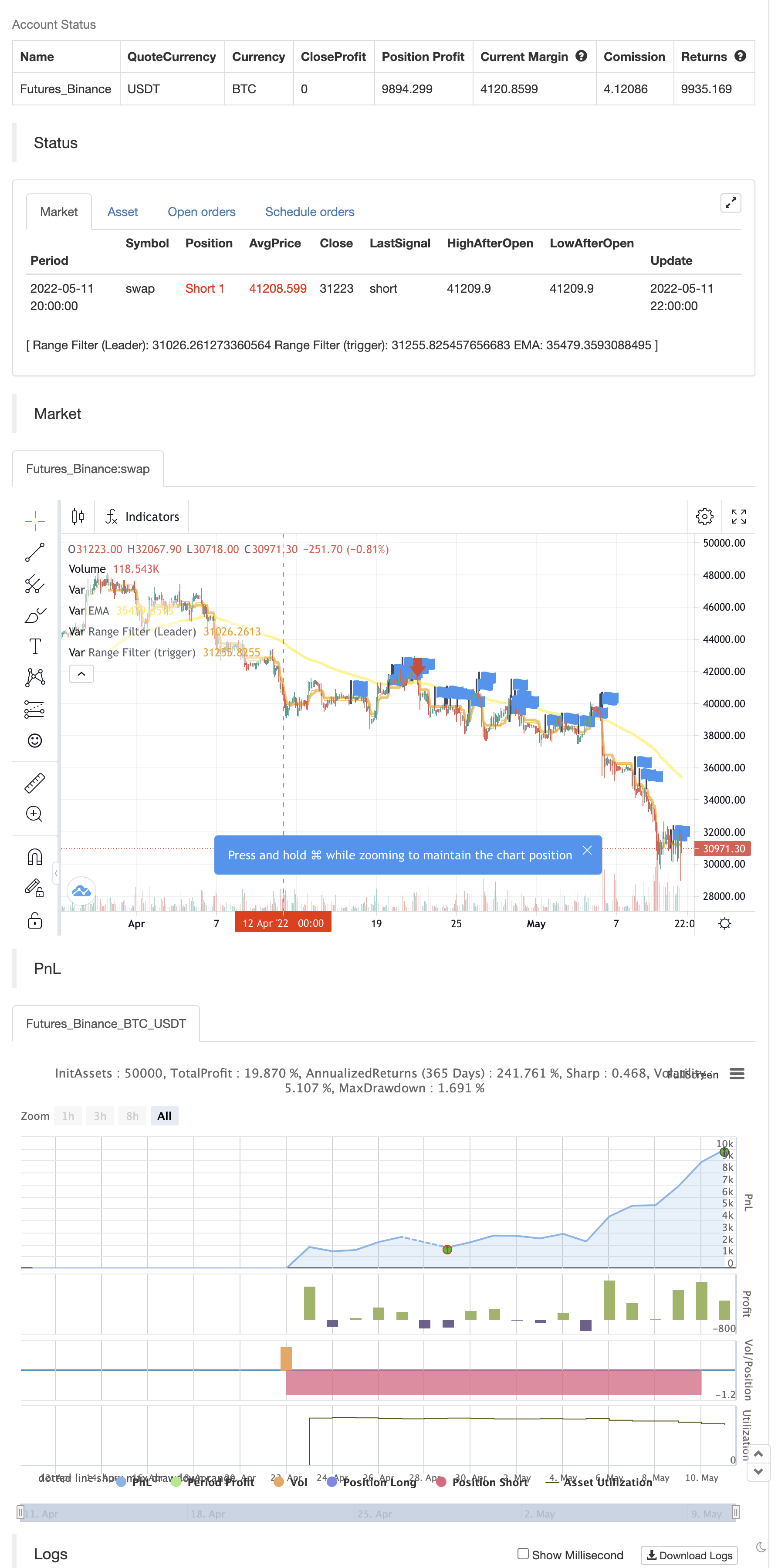 FTL - Range Filter X2 + EMA + UO