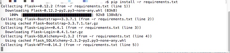 Pip install -r requirements.txt.